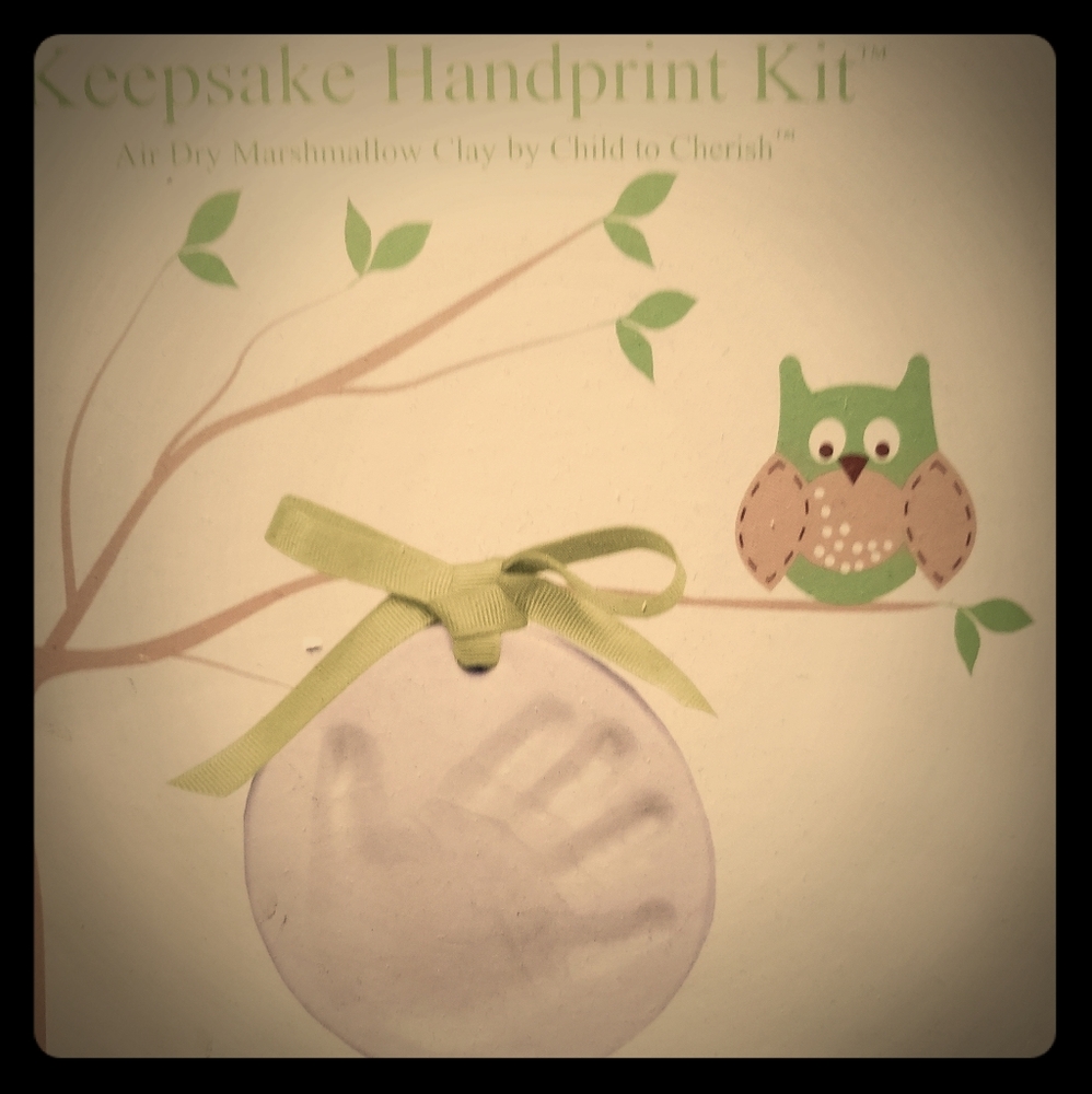 Baby handprint ornament